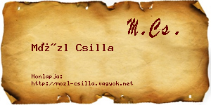 Mözl Csilla névjegykártya