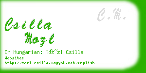 csilla mozl business card